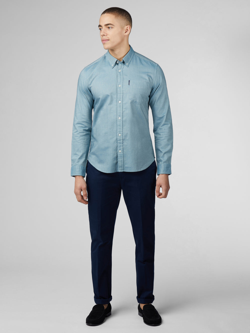 Camisas Ben Sherman Signature Oxford Turquesa | 94EIHYJKC