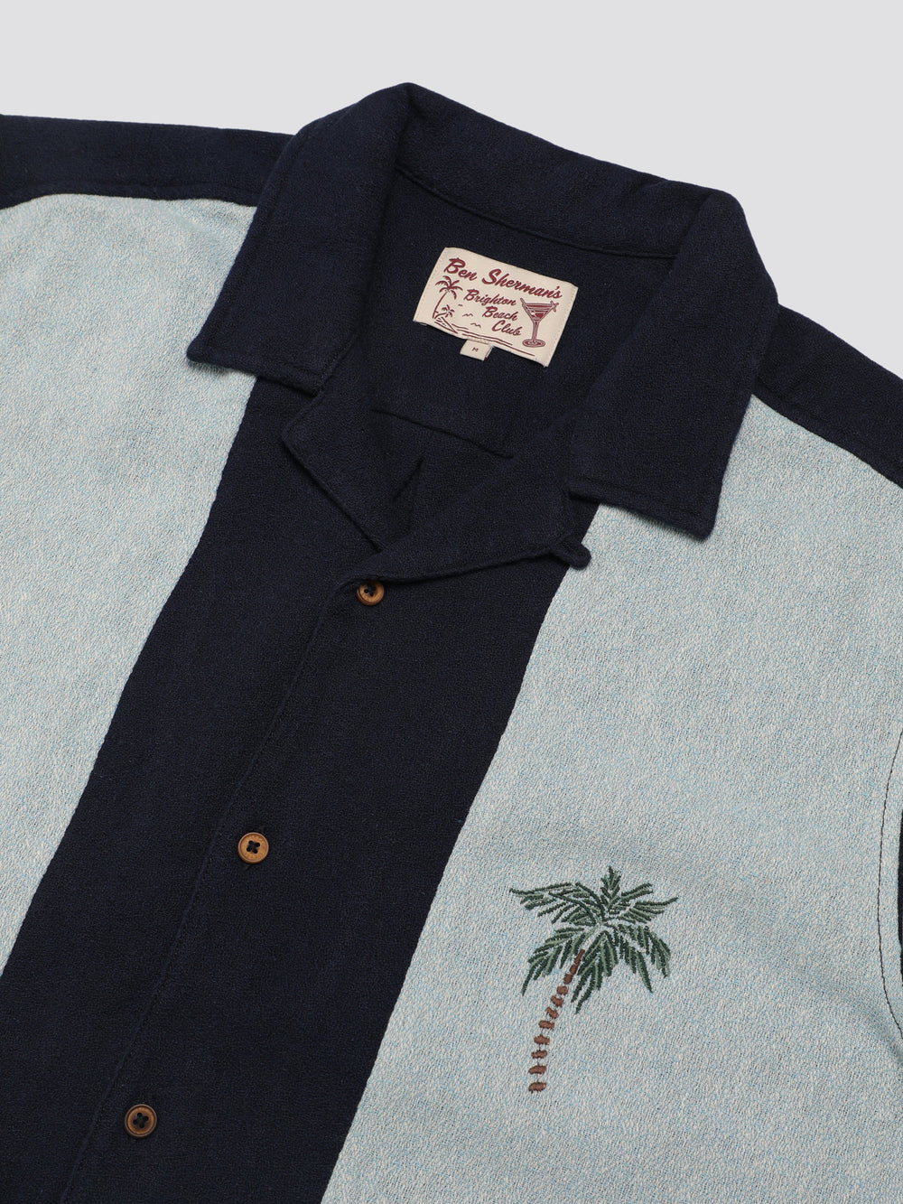 Camisas Ben Sherman Signature Recycled Boucle Resort Azul Marinho | 96LYCKTRD