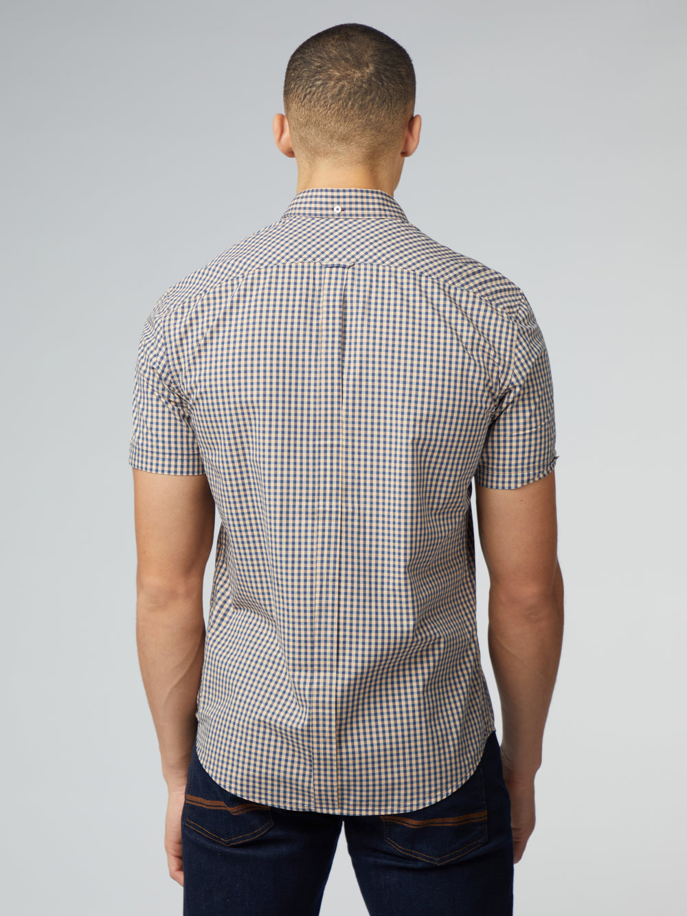 Camisas Ben Sherman Signature Short Sleeve Gingham Cobre Laranja | 28KEGTNCJ