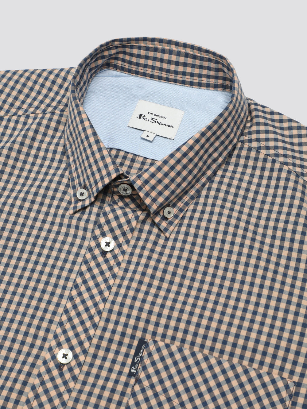 Camisas Ben Sherman Signature Short Sleeve Gingham Cobre Laranja | 28KEGTNCJ