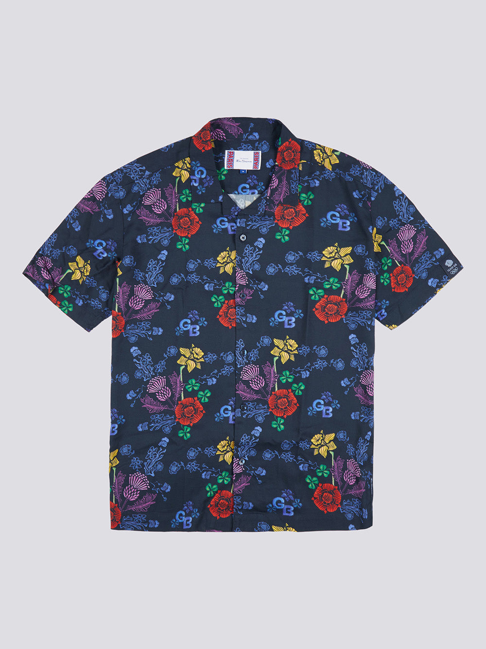 Camisas Ben Sherman Team GB Floral Azul Marinho | 42PKVYSIM