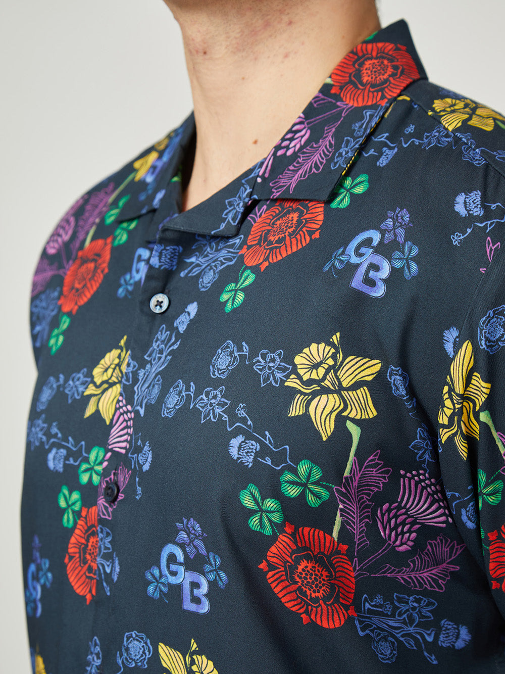 Camisas Ben Sherman Team GB Floral Azul Marinho | 42PKVYSIM