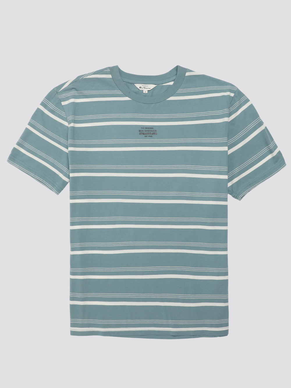 Camiseta Ben Sherman Fine Stripe Azuis | 63NXBSLYH