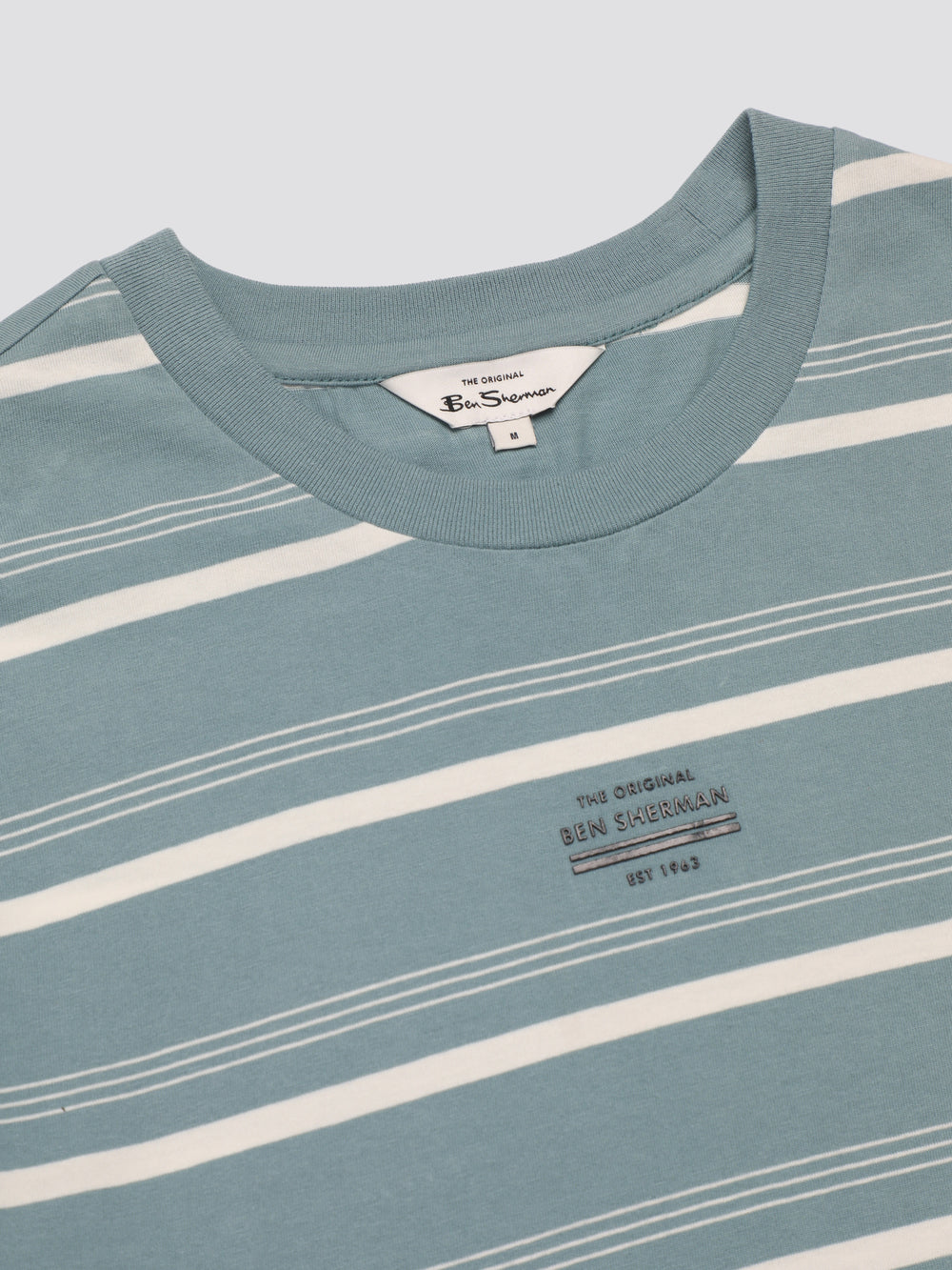 Camiseta Ben Sherman Fine Stripe Azuis | 63NXBSLYH