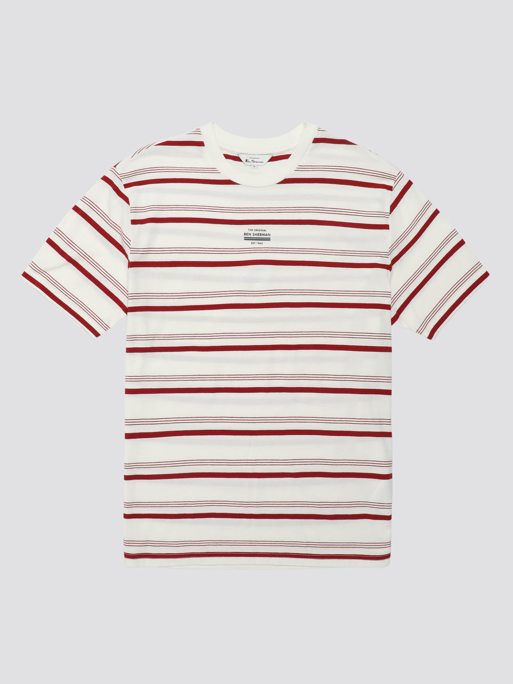 Camiseta Ben Sherman Signature Fine Stripe Branco | 30ADXTJUV