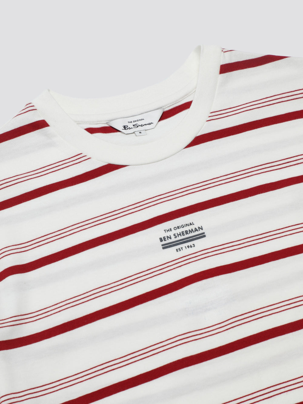 Camiseta Ben Sherman Signature Fine Stripe Branco | 30ADXTJUV