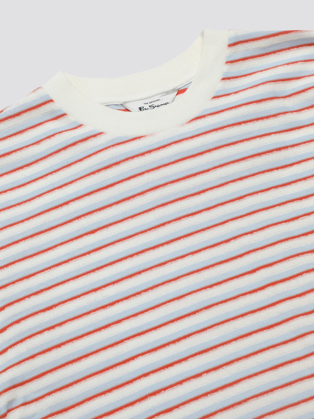 Camiseta Ben Sherman Signature Loopback Stripe Azuis | 65HYMUNKO