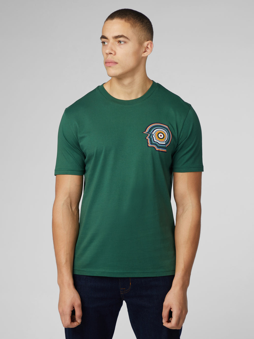 Camiseta Ben Sherman Signature Mod Head Verdes | 94KQSYGWI