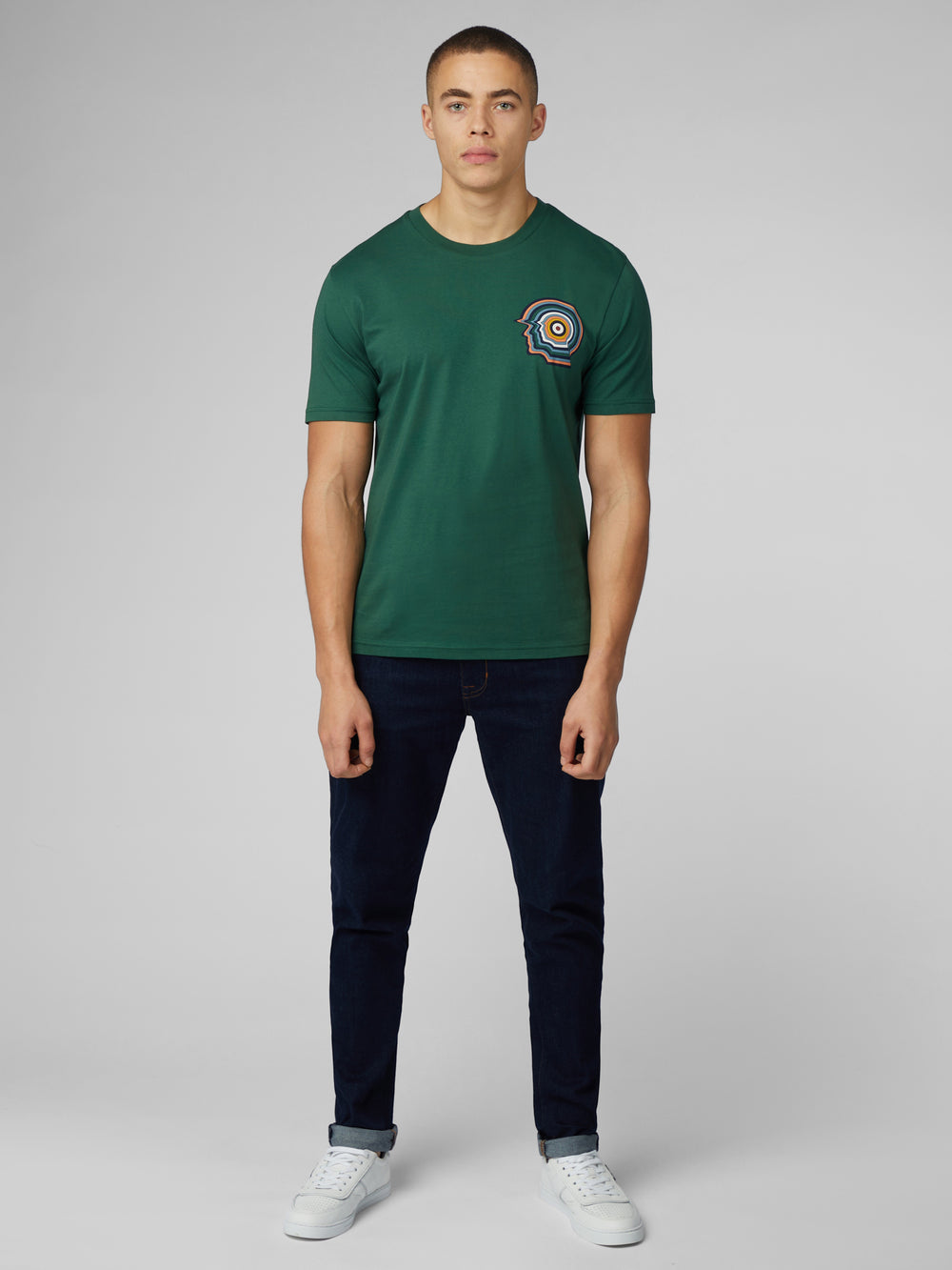 Camiseta Ben Sherman Signature Mod Head Verdes | 94KQSYGWI