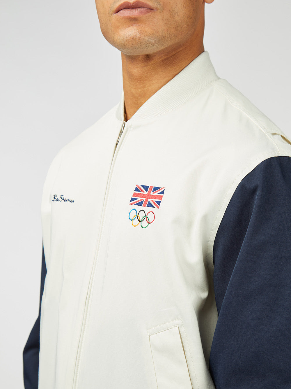 Jaquetas Ben Sherman Team GB Commercial Bomber Branco | 35WIRGMTP