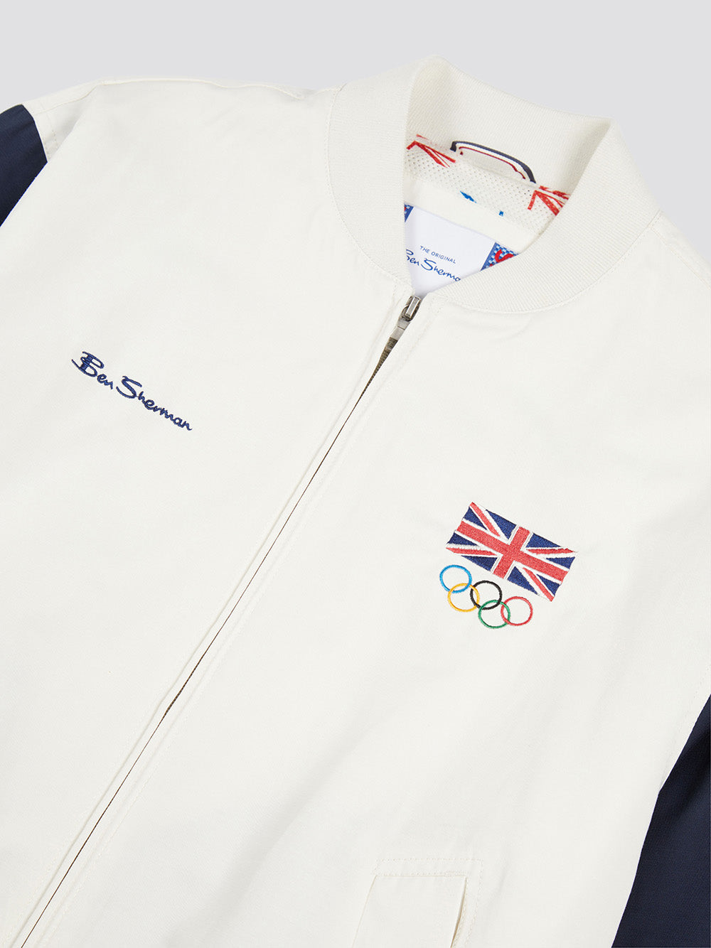 Jaquetas Ben Sherman Team GB Commercial Bomber Branco | 35WIRGMTP