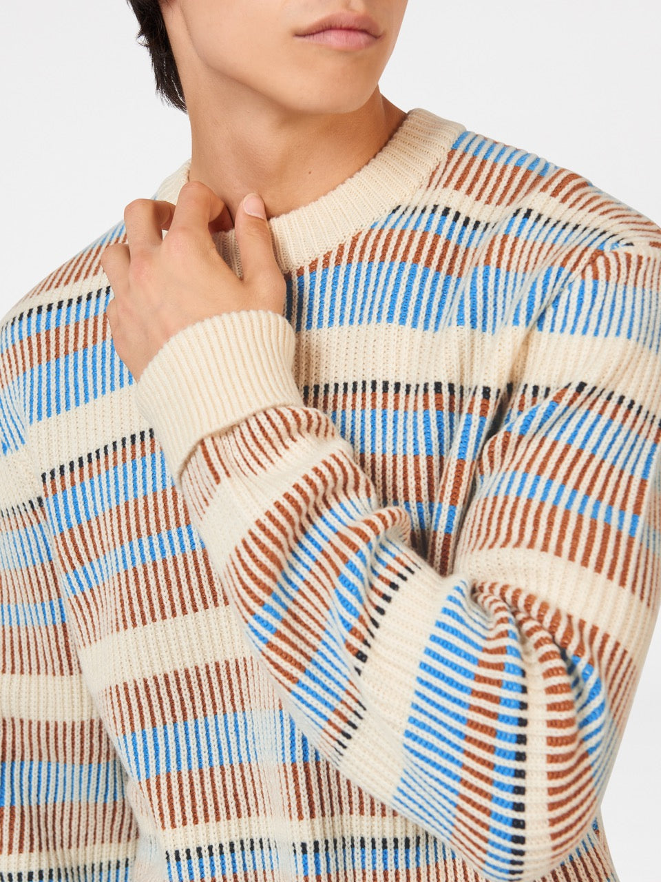 Knitwear Ben Sherman B by Ben Sherman Stripe Branco | 13UDXSNLZ