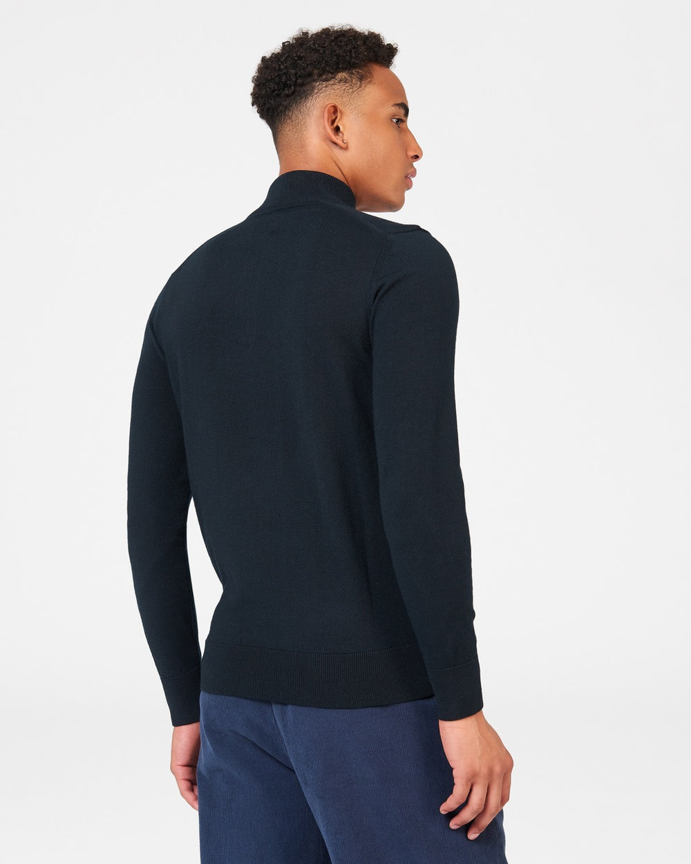 Knitwear Ben Sherman Merino Half-Zip Pretas | 02BAQHTGM