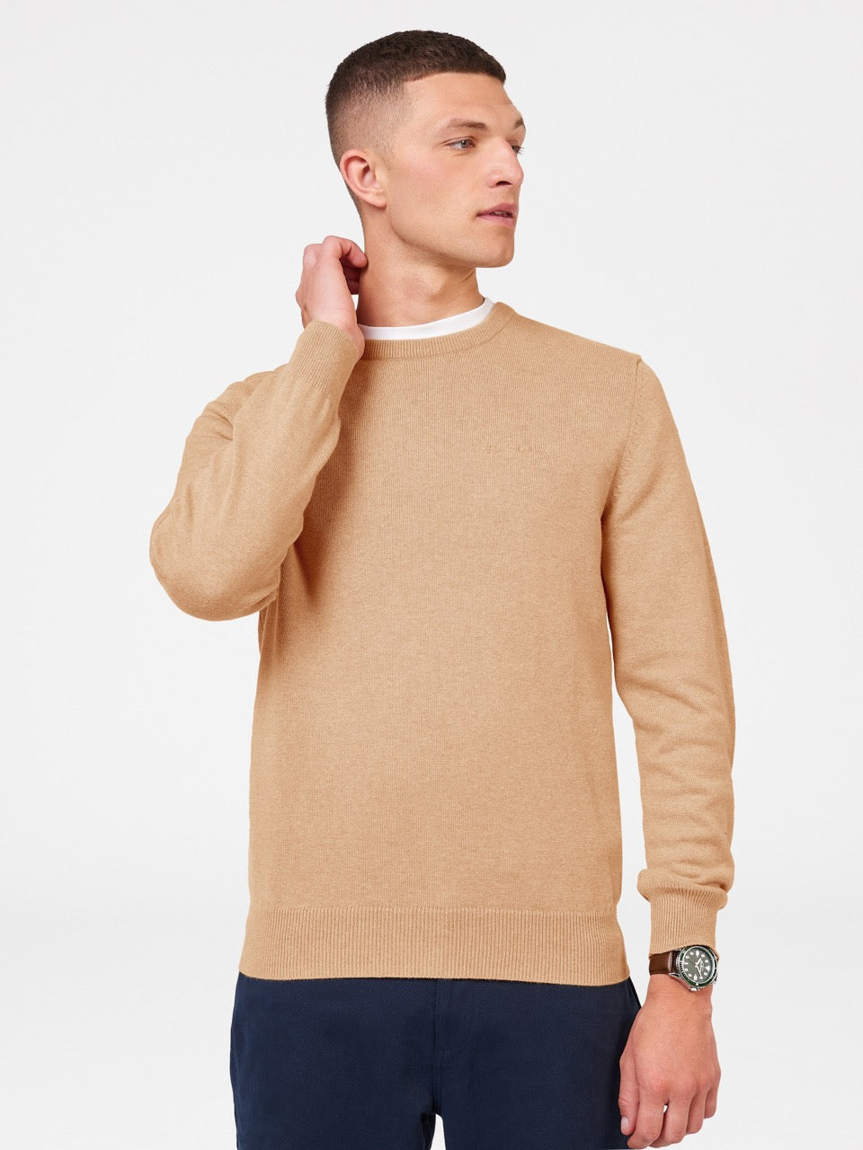 Knitwear Ben Sherman Signature Crewneck Cinzentas | 27RCEBSIN