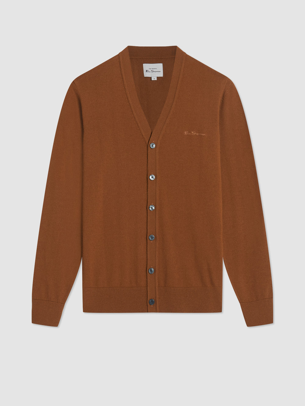 Knitwear Ben Sherman Signature Merino Cardigan Marrom | 54ZNJFHCM