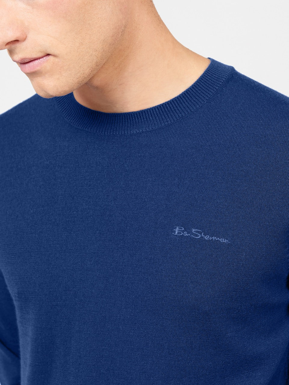 Knitwear Ben Sherman Signature Merino Crewneck Azuis | 70THLXBFW