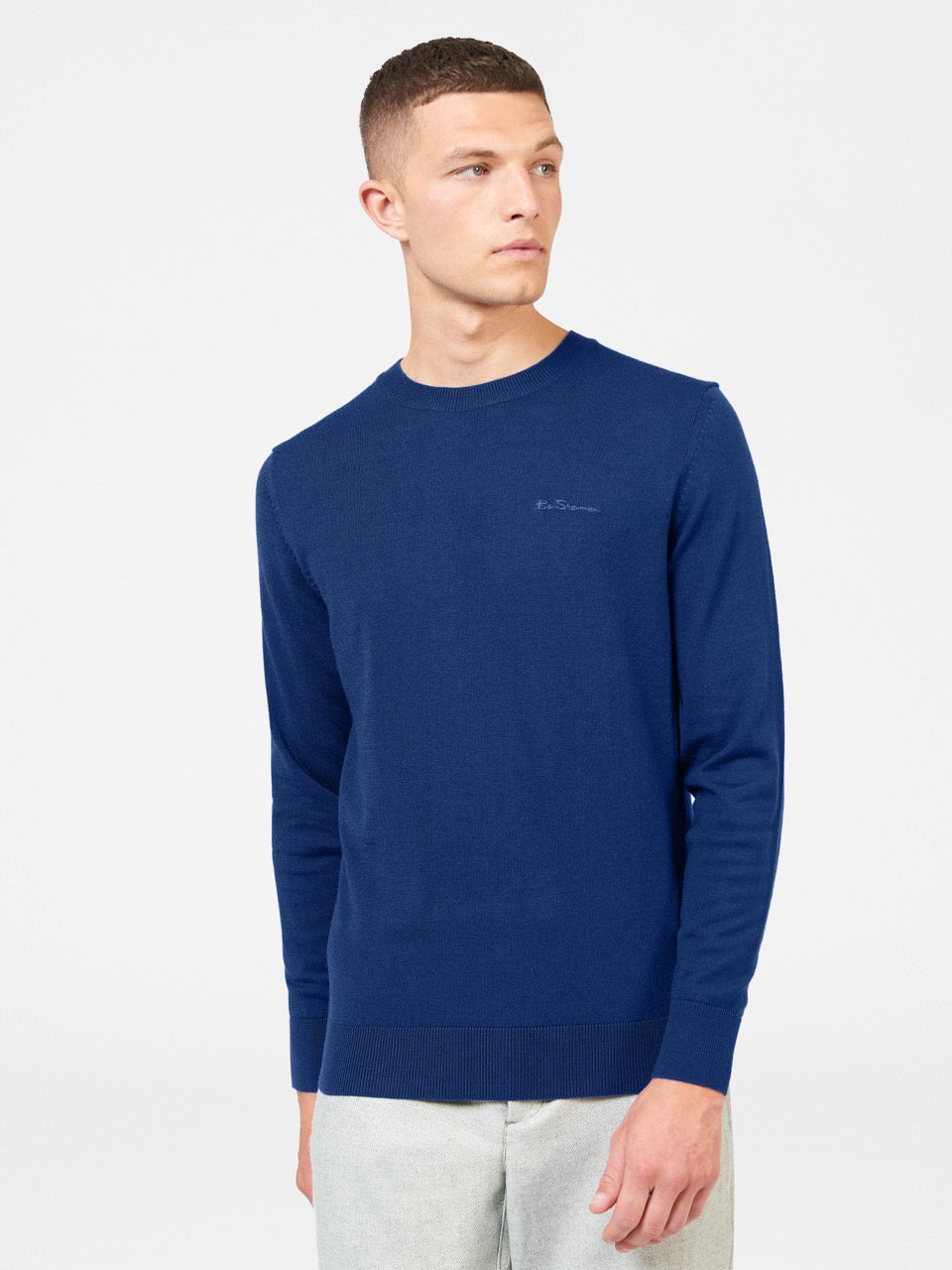 Knitwear Ben Sherman Signature Merino Crewneck Azuis | 70THLXBFW