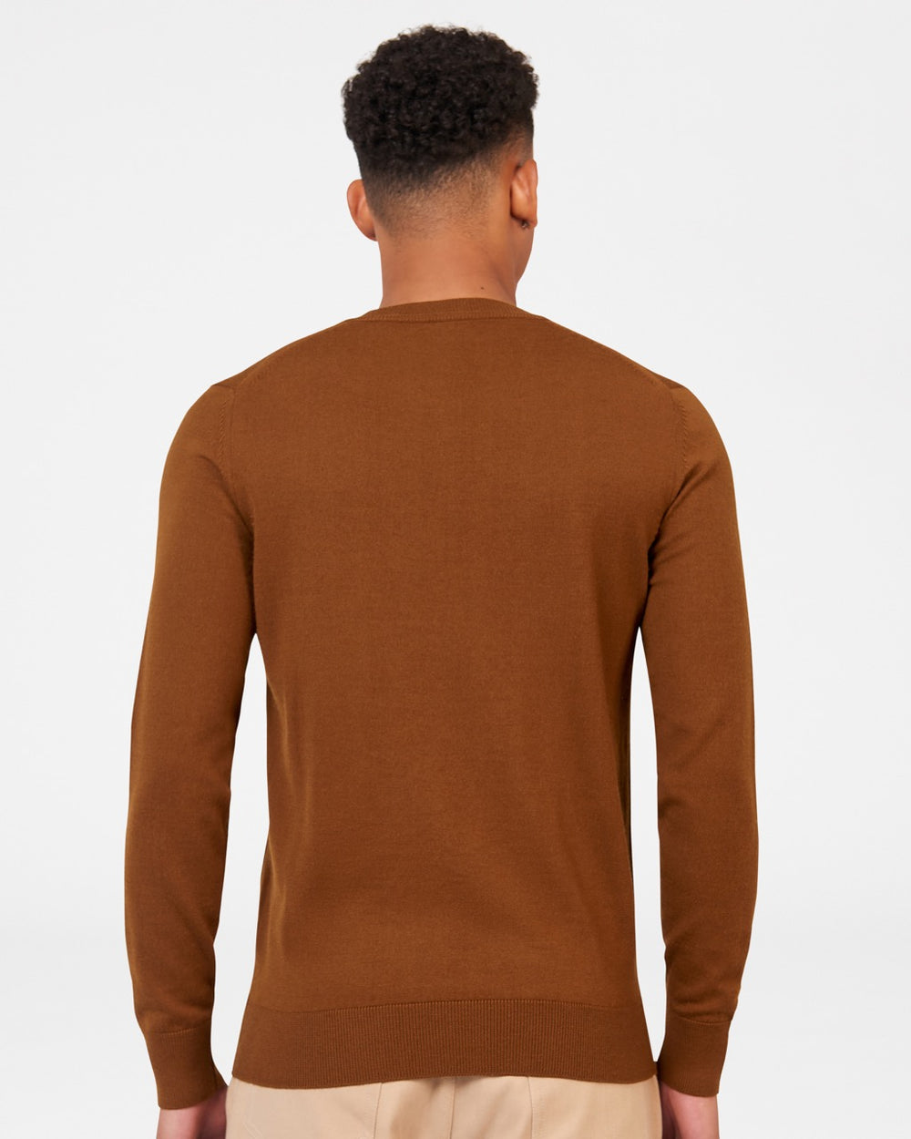 Knitwear Ben Sherman Signature Merino Crewneck Marrom | 46VUIDKXL