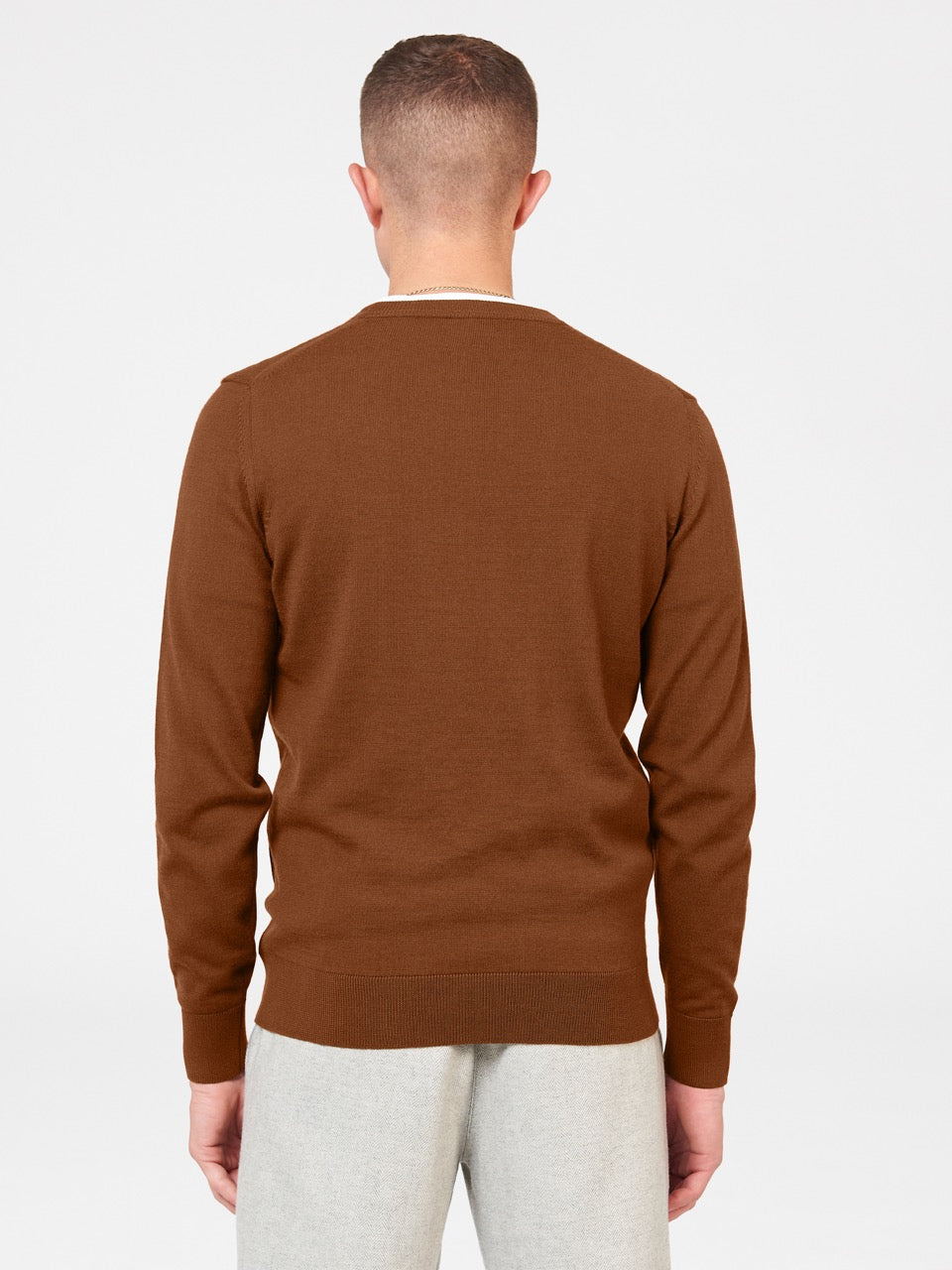 Knitwear Ben Sherman Signature Merino Crewneck Marrom | 46VUIDKXL