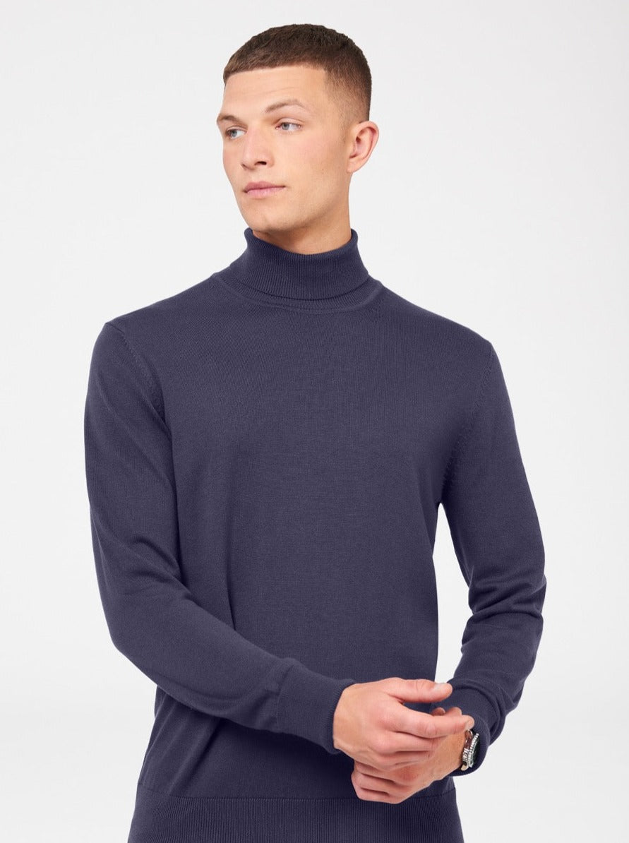 Knitwear Ben Sherman Signature Roll Neck Roxo | 76KUYZIVR