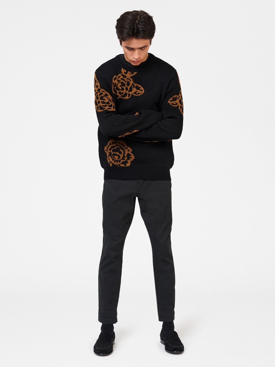 Knitwear Ben Sherman Winter Floral Pretas | 10RVOLPMI