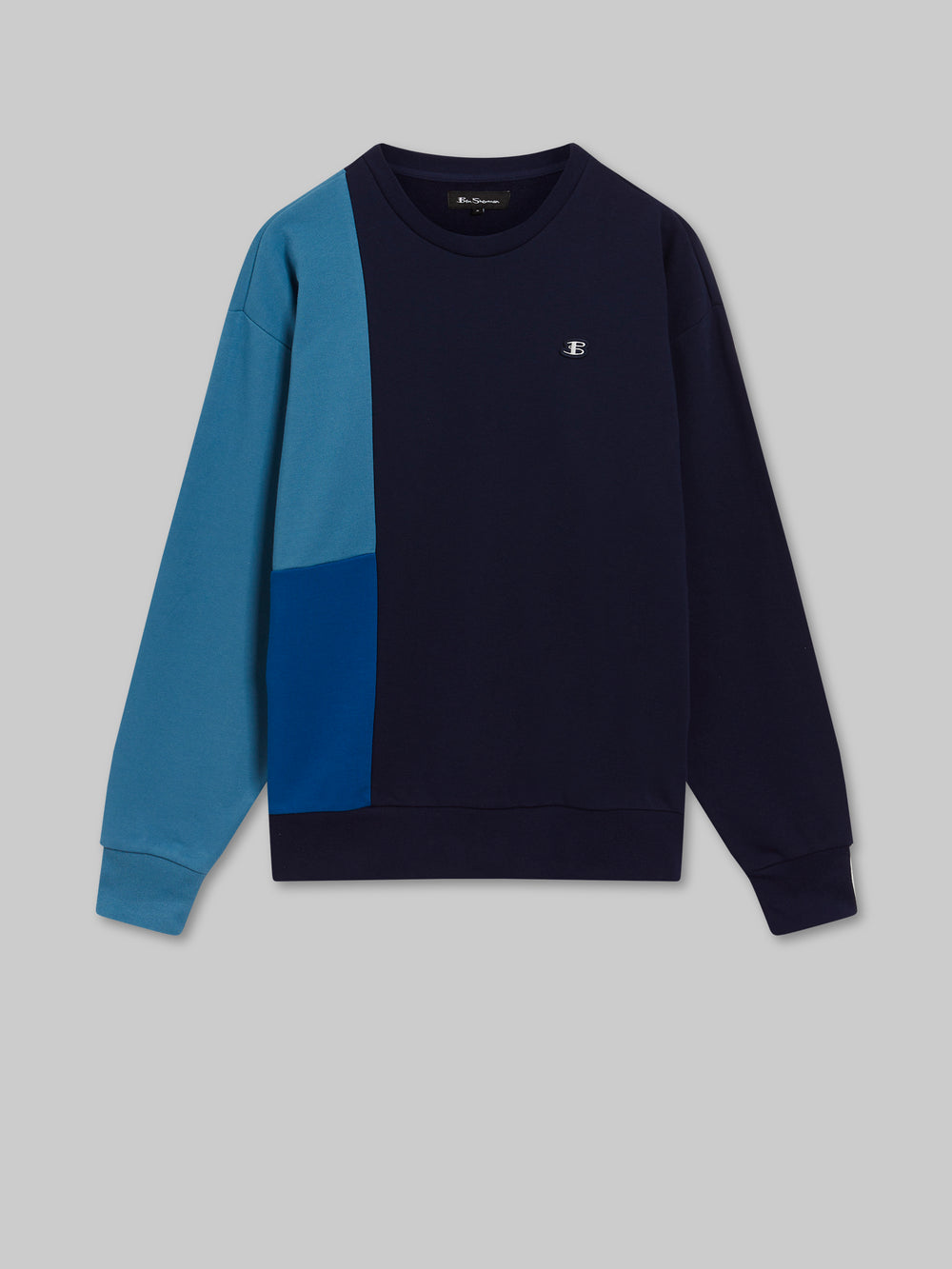 Moletons Ben Sherman B by Ben Sherman Colorblock Crewneck Azuis | 30MGLQSVW