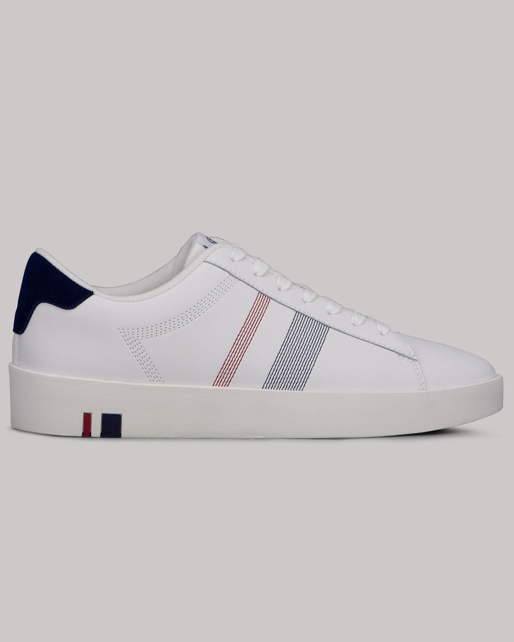 Sapatilhas Ben Sherman Boxwell Branco Azul Marinho Vermelhas | 73BYOWSQZ