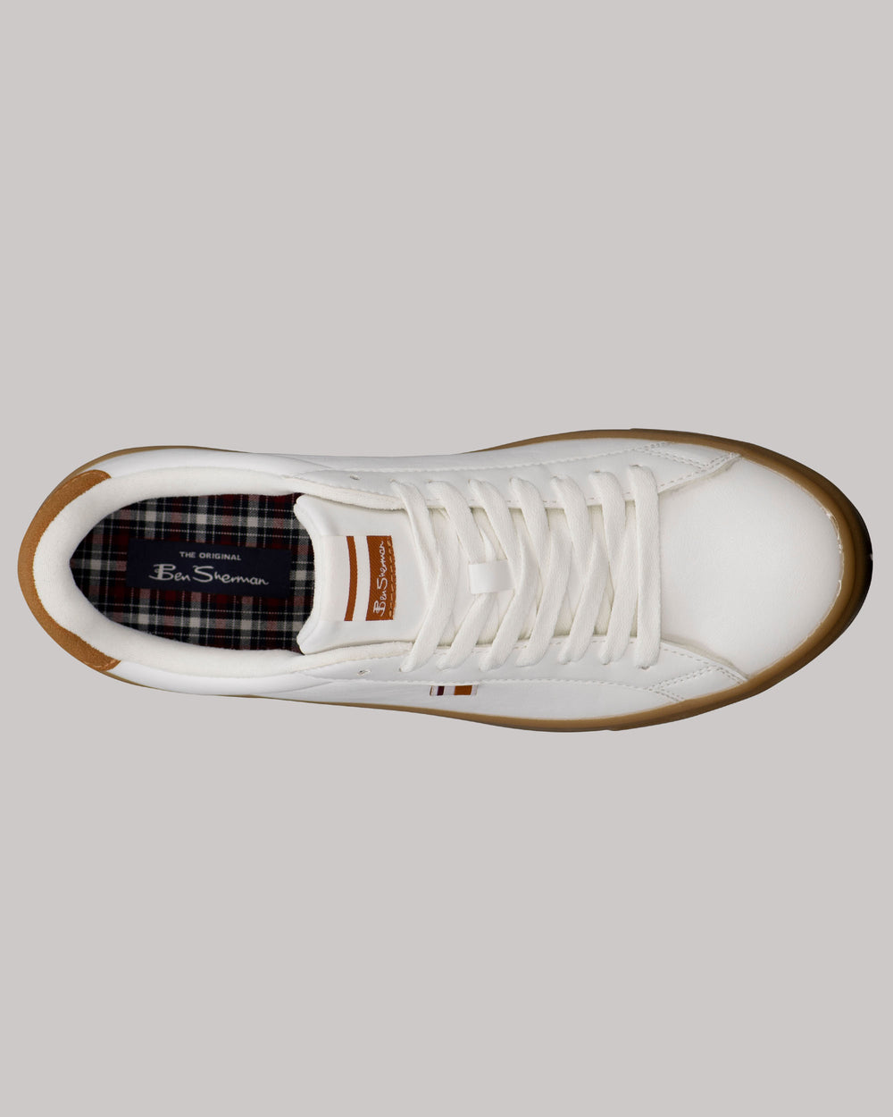 Sapatilhas Ben Sherman Crowley Branco Marrom | 54IHQDKXY