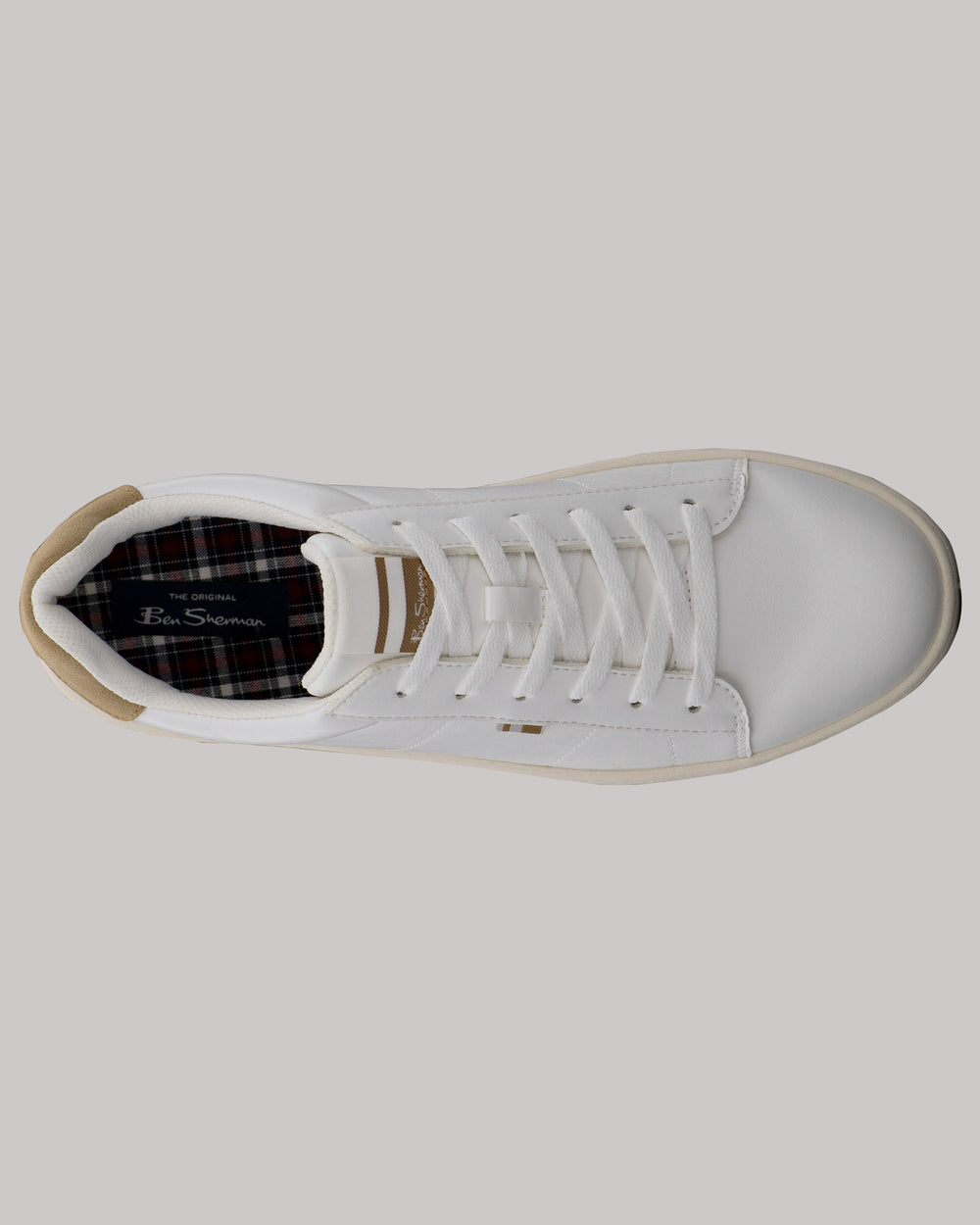 Sapatilhas Ben Sherman Hampton Branco Marrom | 51SQVXOHE