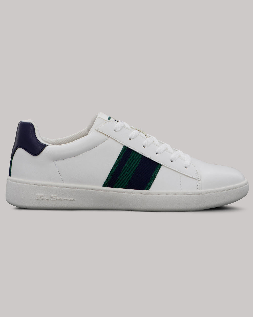 Sapatilhas Ben Sherman Hampton Stripe Branco Azul Marinho Verdes | 32YUBKZHE