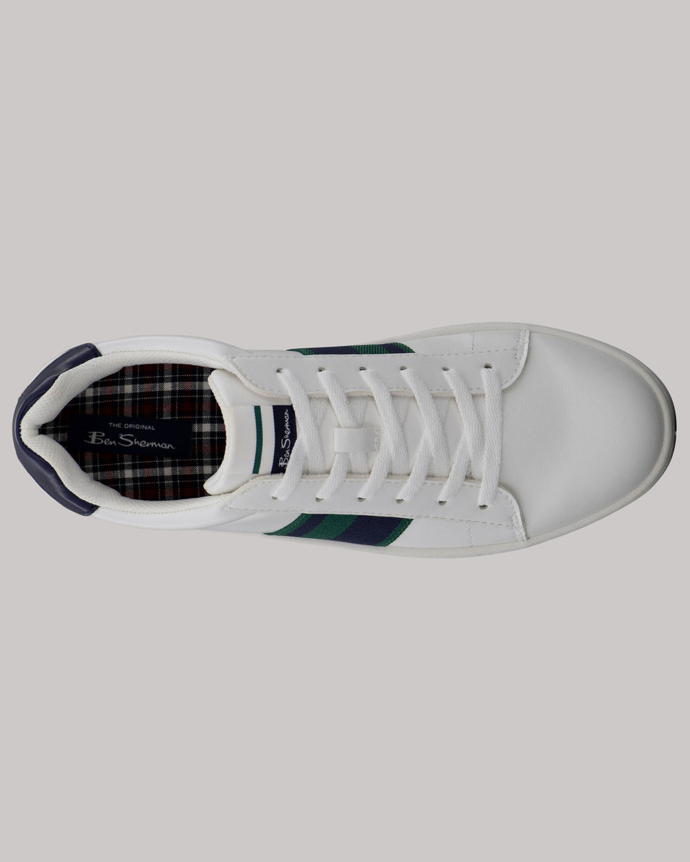 Sapatilhas Ben Sherman Hampton Stripe Branco Azul Marinho Verdes | 32YUBKZHE