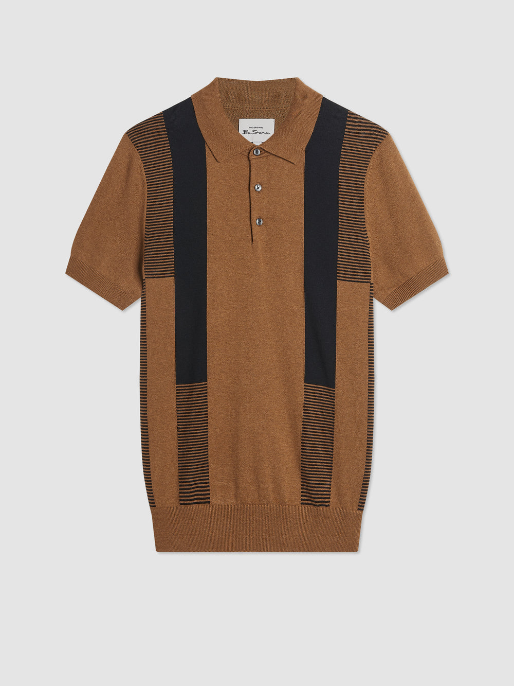 Suéteres Com Gola Polo Ben Sherman Intarsia Stripe Marrom | 14BZLICGW